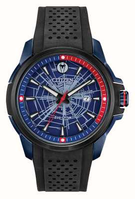 Citizen Marvel Spider Man Eco-Drive Black Rubber Watch AW1156-01W