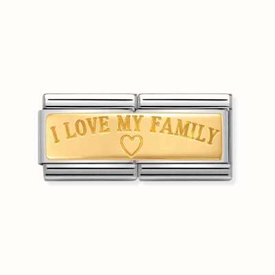 Nomination Classic I Love My Family Double Link Steel & Bonded Gold 030710/03