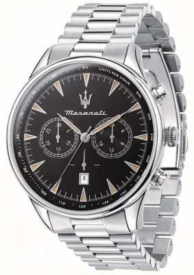 Maserati Men's Tradizione | Black Chronograph Dial | Stainless Steel Bracelet R8873646004