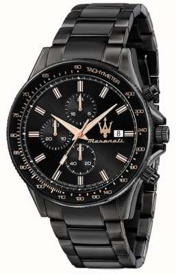 Maserati Men's Sfida | Black Chronograph Dial | Black Stainless Steel Bracelet R8873640011