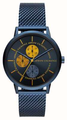 Armani Exchange Chronograph Blue Leather Watch