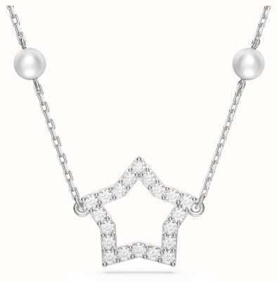Swarovski Stella Crystal Pearls Rhodium-plated Necklace 5645379