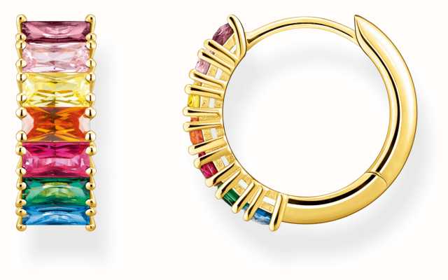 Thomas Sabo Sterling Silver | 18K Gold Plated | Rainbow | Earrings CR667-488-7