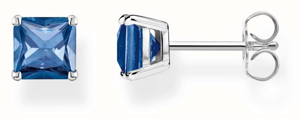 Thomas Sabo Rainbow Heritage Sterling Silver Stud Earrings Blue Gemstone H2174-699-32