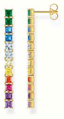 Thomas Sabo Rainbow Heritage | Gold Plated | Rainbow Crystal | Dangling Stud Earring H2249-996-7