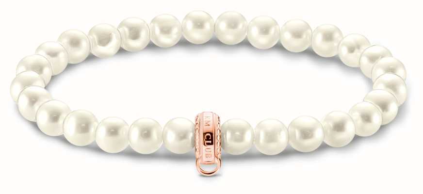 Thomas Sabo Charm Bracelet | Freshwater Pearls | Rose Gold Plated | 15cm X0284-428-14-L15