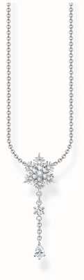 Thomas Sabo Snowflake Drop Necklace | Sterling Silver | Crystal Set KE2171-051-14-L45V