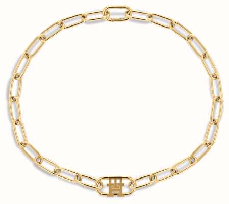 Tommy Hilfiger Gold-Toned Steel Monogram Chain Necklace 2780721
