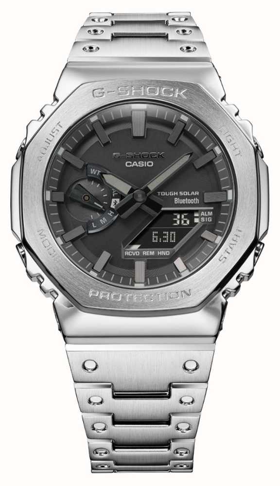 Casio Men's G-Shock Bluetooth Full Metal Silver Solar Power Watch