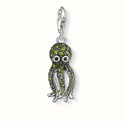 Thomas Sabo Octopus Charm Green 925 Sterling Silver/ Zirconia 1047-051-6