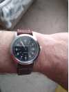Customer picture of Hamilton Khaki Field Automatic (38mm) Black Dial / Brown Leather Strap H70455533