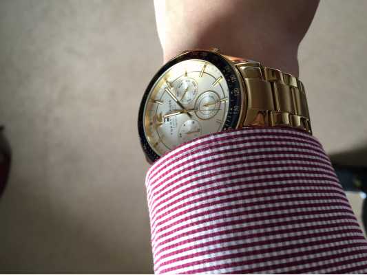 tommy hilfiger luke gold tone chronograph men's watch
