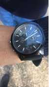 Customer picture of Armani Exchange Men's Black Chronograph Dial | Black Silicone Strap AX1326